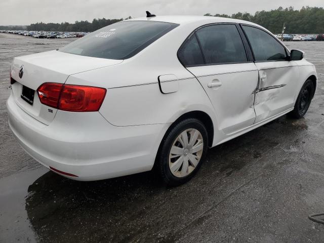 3VWD17AJ0EM364564 - 2014 VOLKSWAGEN JETTA SE WHITE photo 3