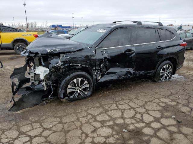 5TDGZRBH3NS182339 - 2022 TOYOTA HIGHLANDER XLE BLACK photo 1