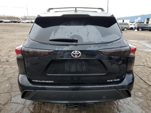 5TDGZRBH3NS182339 - 2022 TOYOTA HIGHLANDER XLE BLACK photo 6