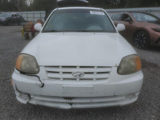 KMHCG45C03U491410 - 2003 HYUNDAI ACCENT GL WHITE photo 5