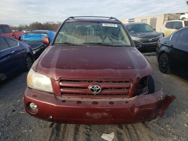 JTEDP21A440012816 - 2004 TOYOTA HIGHLANDER BASE RED photo 5