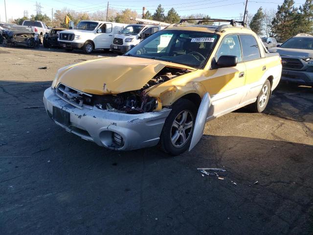 4S4BT62C337111661 - 2003 SUBARU BAJA SPORT YELLOW photo 1