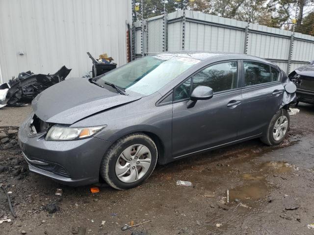 2HGFB2F54DH597367 - 2013 HONDA CIVIC LX GRAY photo 1