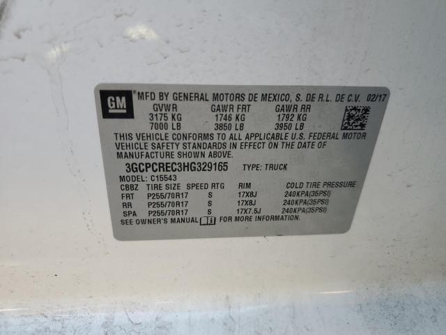 3GCPCREC3HG329165 - 2017 CHEVROLET SILVERADO C1500 LT WHITE photo 13