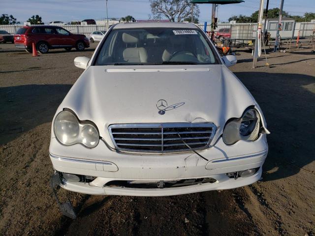 WDBRF56H56F749932 - 2006 MERCEDES-BENZ C 350 WHITE photo 5