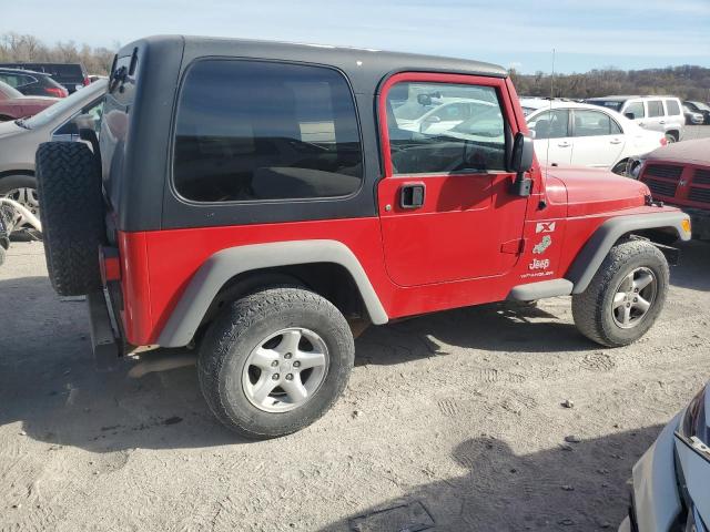 1J4FA39SX6P750190 - 2006 JEEP WRANGLER X RED photo 3