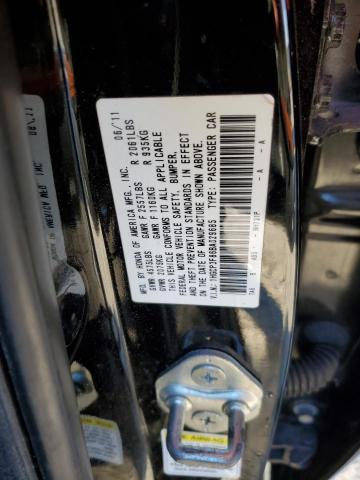 1HGCP3F86BA029685 - 2011 HONDA ACCORD EXL BLACK photo 13