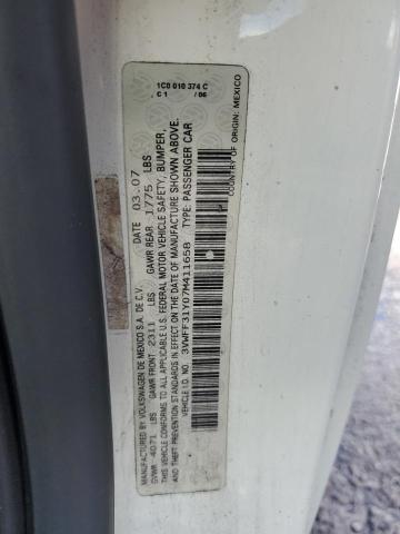 3VWFF31Y07M411658 - 2007 VOLKSWAGEN NEW BEETLE TRIPLE WHITE WHITE photo 12