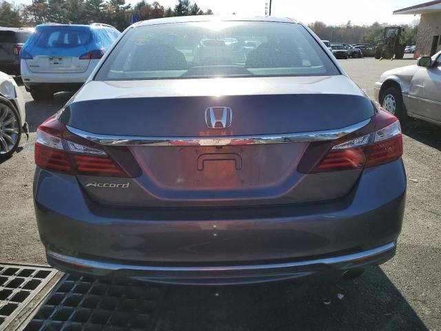 1HGCR2F30GA195037 - 2016 HONDA ACCORD LX GRAY photo 6