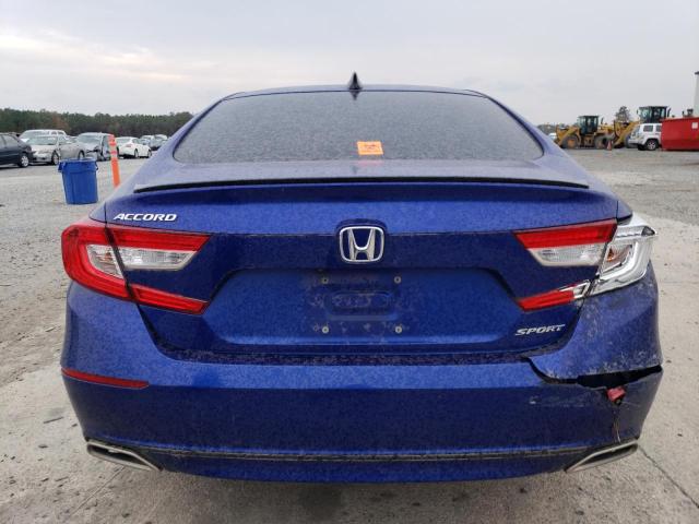 1HGCV1F3XMA098395 - 2021 HONDA ACCORD SPORT BLUE photo 6