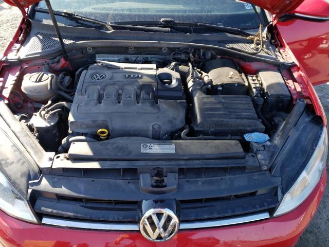 3VWCA7AU8FM504402 - 2015 VOLKSWAGEN GOLF SPORT TDI S RED photo 11