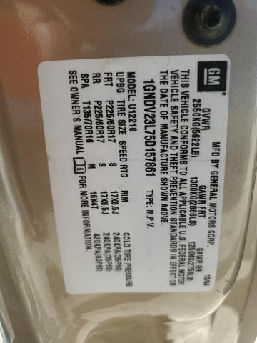 1GNDV23L75D157861 - 2005 CHEVROLET UPLANDER LS GOLD photo 14