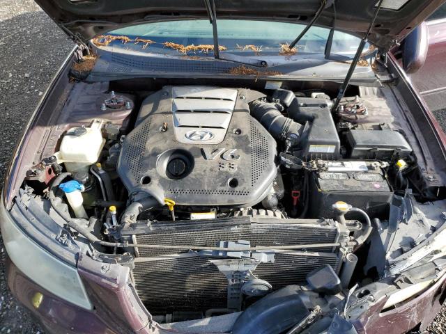 5NPEU46F96H032681 - 2006 HYUNDAI SONATA GLS BURGUNDY photo 11