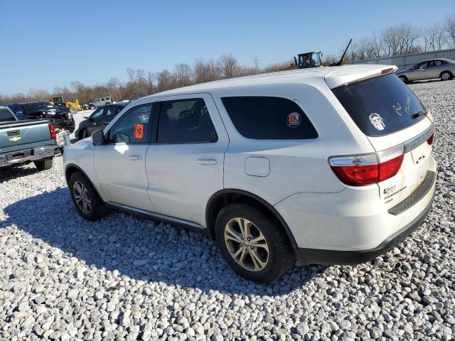 1C4RDJAG5DC696257 - 2013 DODGE DURANGO SXT WHITE photo 2