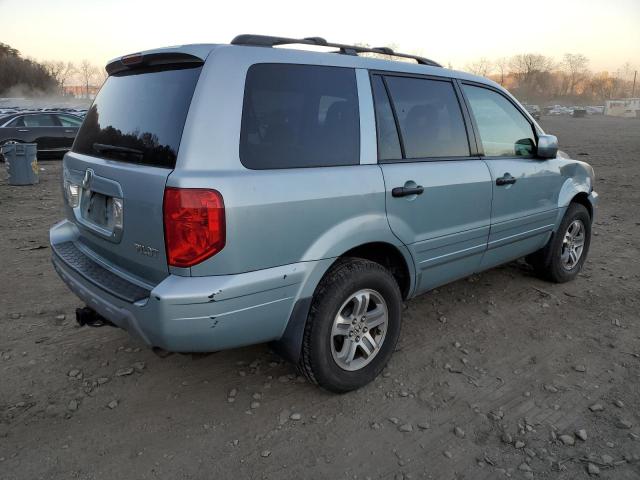 2HKYF18553H502470 - 2003 HONDA PILOT EXL BLUE photo 3