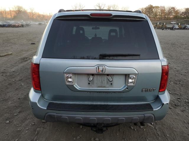 2HKYF18553H502470 - 2003 HONDA PILOT EXL BLUE photo 6