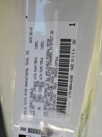 5TFRX5GN1GX061165 - 2016 TOYOTA TACOMA ACCESS CAB თეთრი ფოტო 12