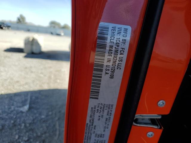 1C4PJMBX2MD129109 - 2021 JEEP CHEROKEE TRAILHAWK ORANGE photo 12