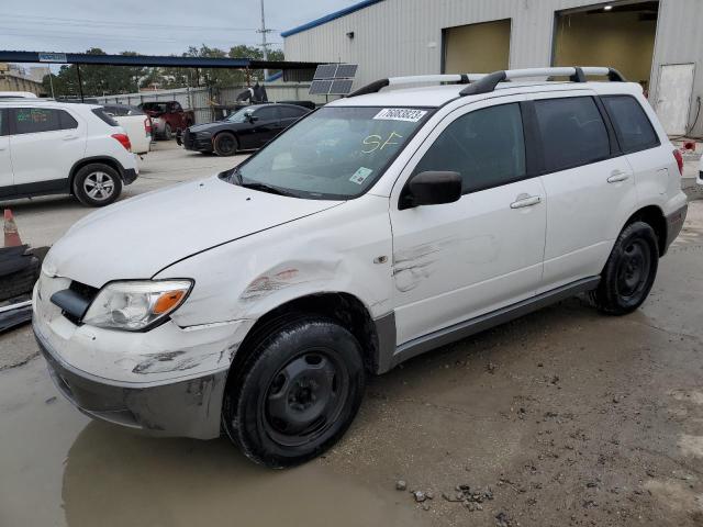 JA4LX31F96U006761 - 2006 MITSUBISHI OUTLANDER LS WHITE photo 1