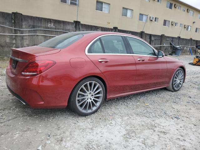 55SWF4JBXGU174149 - 2016 MERCEDES-BENZ C 300 RED photo 3