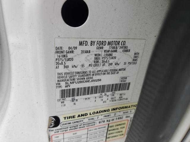 5LMFU28539EJ00256 - 2009 LINCOLN NAVIGATOR თეთრი ფოტო 13