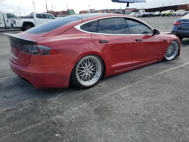 5YJSA1E26MF427230 - 2021 TESLA MODEL S RED photo 3