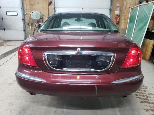 1LNHM97V92Y694698 - 2002 LINCOLN CONTINENTA MAROON photo 6