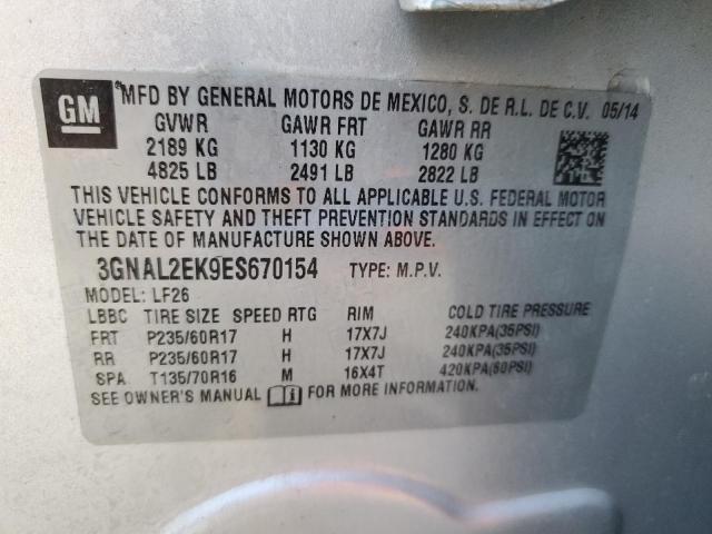 3GNAL2EK9ES670154 - 2014 CHEVROLET CAPTIVA LS 棕色 照片 12