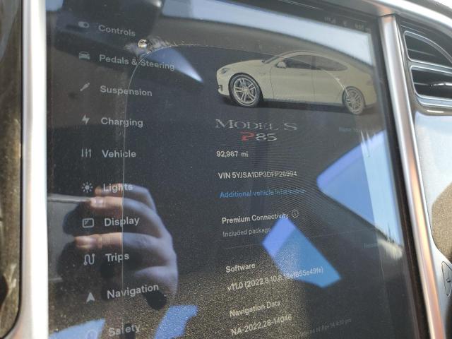 5YJSA1DP3DFP26994 - 2013 TESLA MODEL S 白色 照片 9