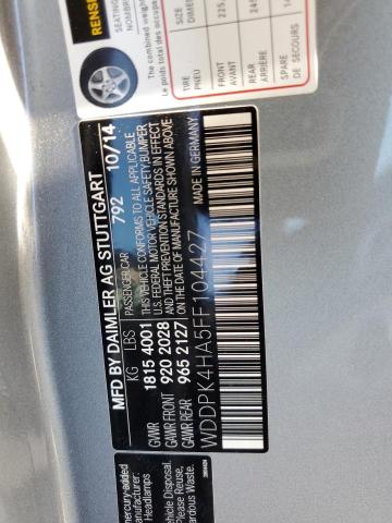 WDDPK4HA5FF104427 - 2015 MERCEDES-BENZ SLK 250 SILVER photo 12