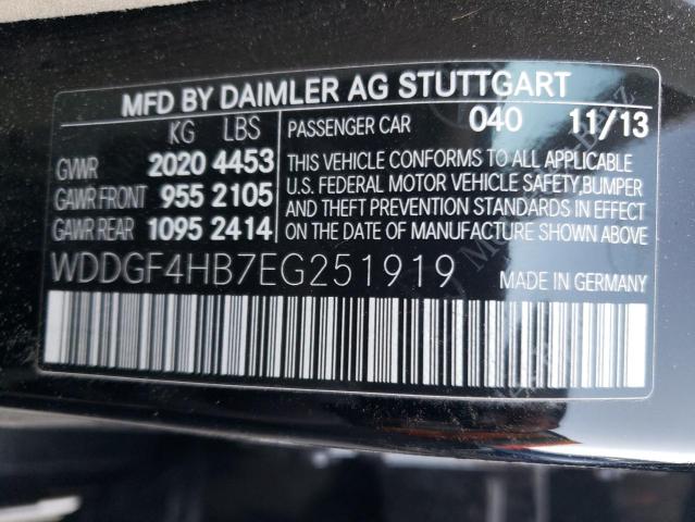 WDDGF4HB7EG251919 - 2014 MERCEDES-BENZ C 250 BLACK photo 12