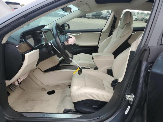 5YJSA1E42HF227582 - 2017 TESLA MODEL S GRAY photo 7