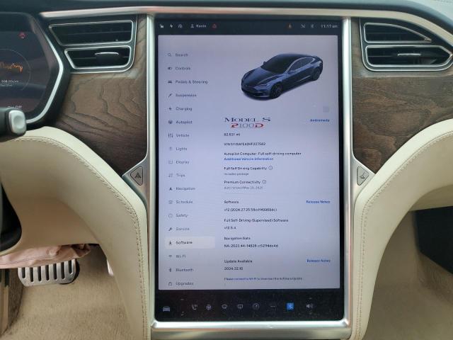 5YJSA1E42HF227582 - 2017 TESLA MODEL S GRAY photo 9