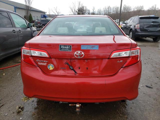 4T1BF1FK9CU530448 - 2012 TOYOTA CAMRY BASE RED photo 6