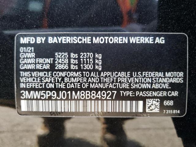 3MW5P9J01M8B84927 - 2021 BMW 330XE Siyah fotoğraf 13
