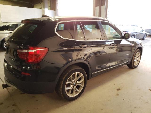 5UXWX7C53BLL15378 - 2011 BMW X3 XDRIVE35I BLACK photo 3