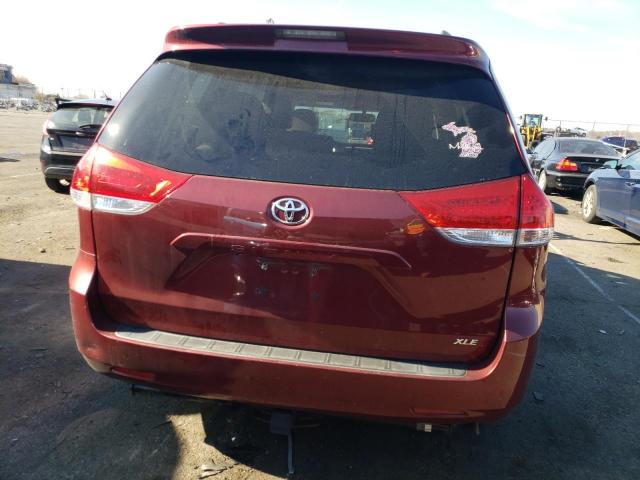 5TDYK3DC2DS386040 - 2013 TOYOTA SIENNA XLE BURGUNDY photo 6