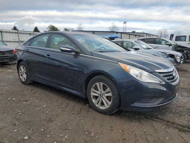 5NPEB4ACXEH907123 - 2014 HYUNDAI SONATA GLS BLUE photo 4