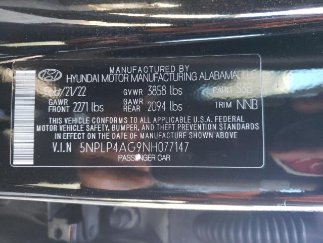 5NPLP4AG9NH077147 - 2022 HYUNDAI ELANTRA LIMITED BLACK photo 13