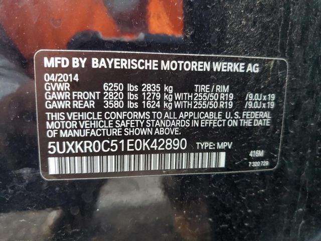 5UXKR0C51E0K42890 - 2014 BMW X5 XDRIVE35I BLACK photo 13