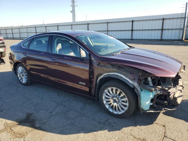 3FA6P0SU1DR325967 - 2013 FORD FUSION TITANIUM PHEV BURGUNDY photo 4