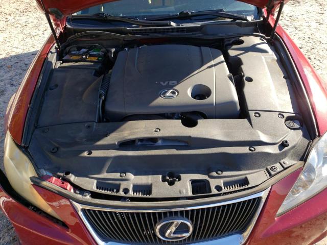 JTHBK262372032395 - 2007 LEXUS IS 250 RED photo 11