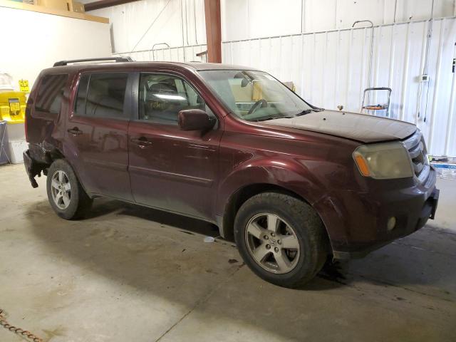 5FNYF4H51AB037814 - 2010 HONDA PILOT EXL MAROON photo 4