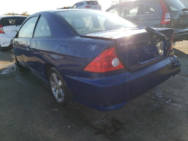 1HGEM22045L016678 - 2005 HONDA CIVIC EX BLUE photo 2