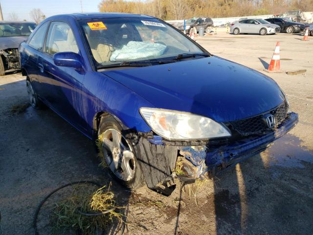 1HGEM22045L016678 - 2005 HONDA CIVIC EX BLUE photo 4