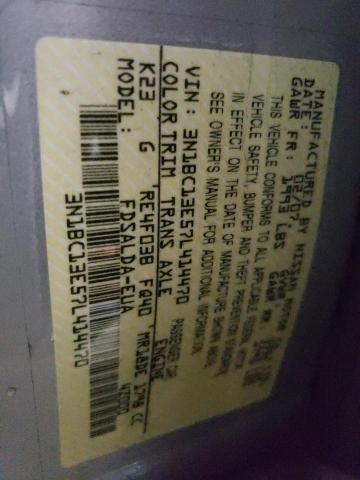 3N1BC13E57L414470 - 2007 NISSAN VERSA S SILVER photo 12