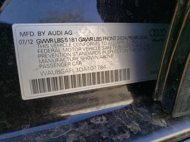 WAUBGAFL3DA101784 - 2013 AUDI S4 PREMIUM PLUS BLACK photo 13