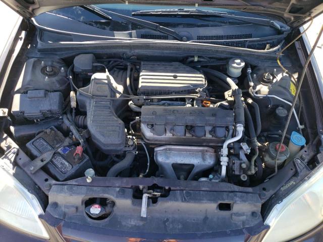 2HGES16511H551450 - 2001 HONDA CIVIC LX BURGUNDY photo 11