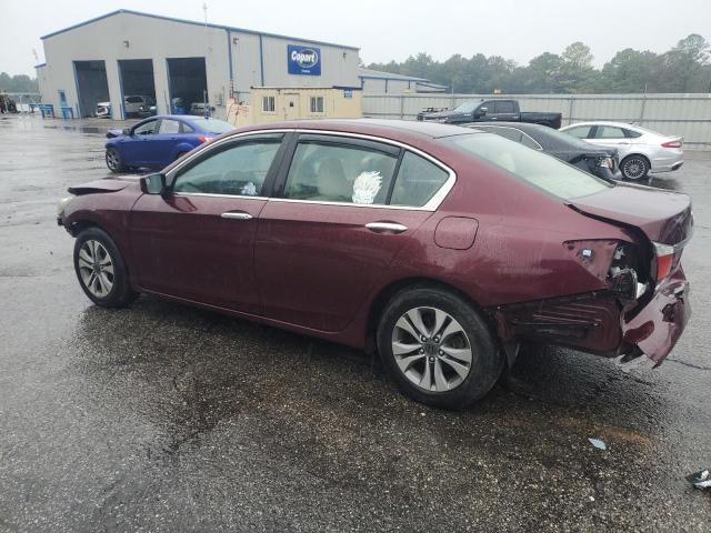 1HGCR2F31DA214612 - 2013 HONDA ACCORD LX MAROON photo 2