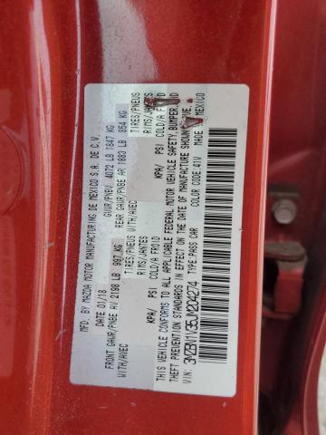 3MZBN1V35JM204274 - 2018 MAZDA 3 TOURING RED photo 12